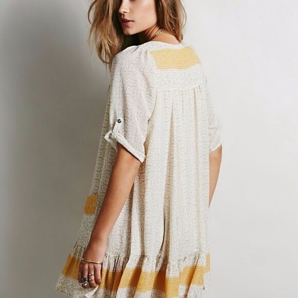 Free People Penny Lane Mini Dress in Swan Combo - Picture 3 of 16